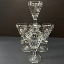 Load image into Gallery viewer, French Vintage Wine Glasses - Conical Bistro - SET of 7 - Small