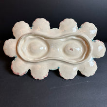 Load image into Gallery viewer, French Antique Majolica Oyster Server Very Rare Barbotine