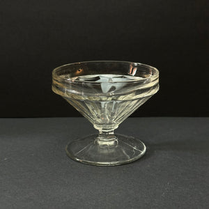 French Sorbet Glasses/Dishes - French Vintage Glass - SET of 4+2