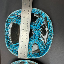 Load image into Gallery viewer, Incredible ‘Vallauris’ 1960’s Entre Plates Fantastic Crusty Turquoise Pair (2)