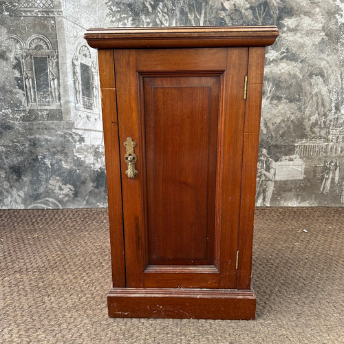 English Antique Victorian Solid Mahogany Bedside Cabinet Nighstand