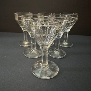 Stemmed Bistro Glasses - Shots/Sherry - SET of 6 - French Vintage