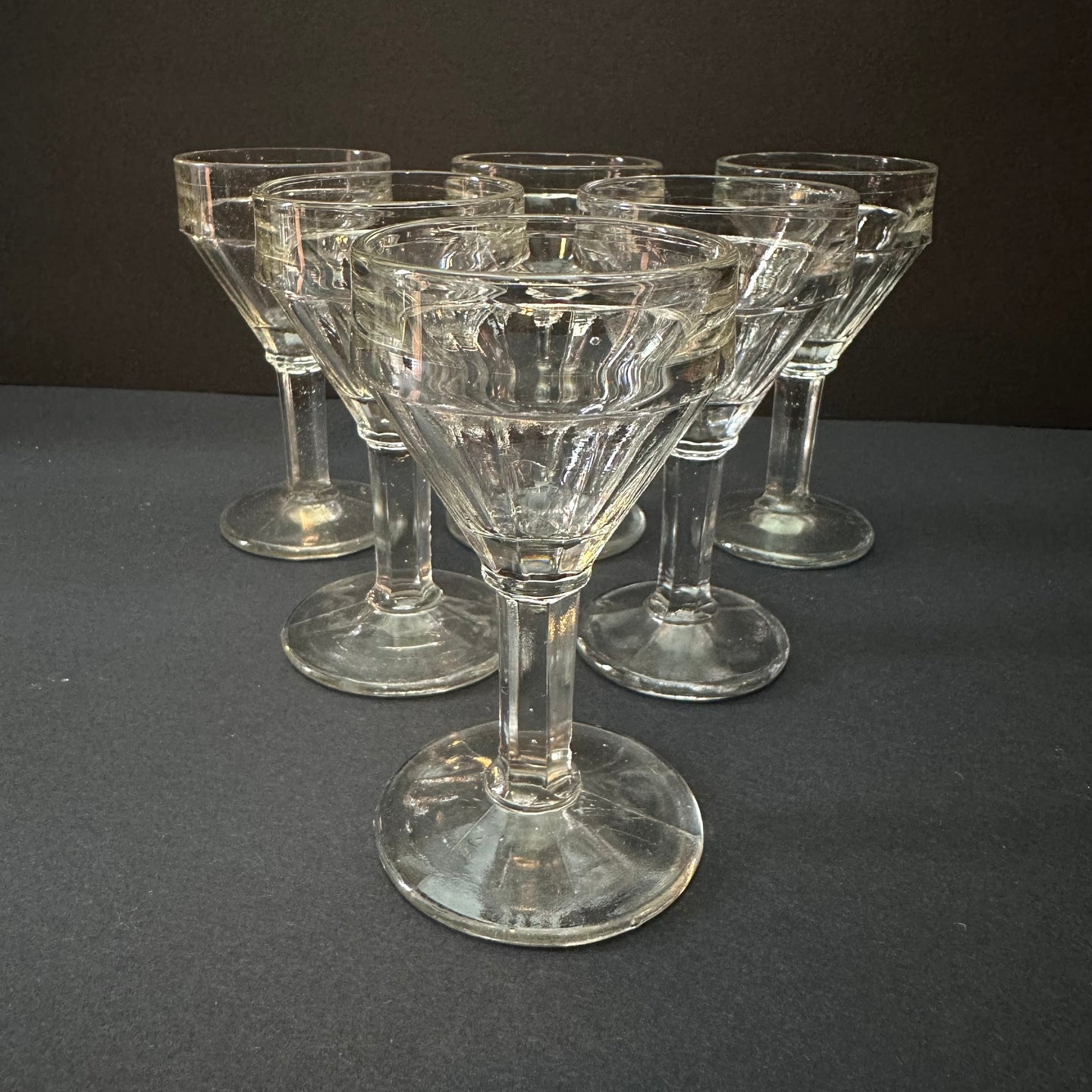 Stemmed Bistro Glasses - Shots/Sherry - SET of 6 - French Vintage