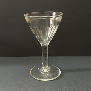 Genuine French Bistro Ribbed Wine Glasses - Lip - PAIR (2)