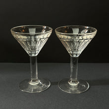 Load image into Gallery viewer, Quality Pair of French 1930’s Bistro Wine Glasses Mid Sized