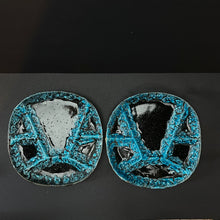 Load image into Gallery viewer, Incredible ‘Vallauris’ 1960’s Entre Plates Fantastic Crusty Turquoise Pair (2)