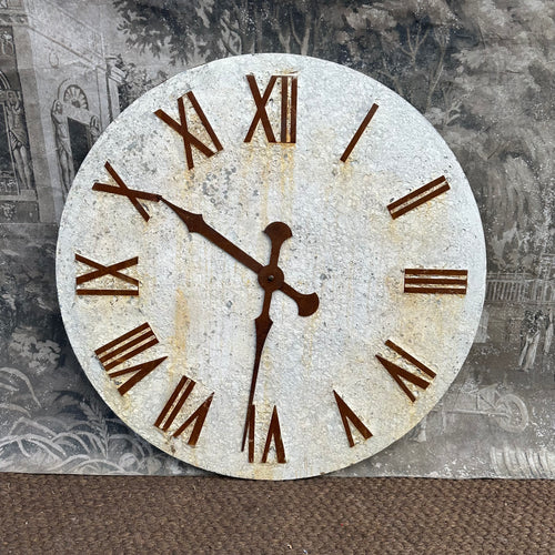 Large Vintage Metal Outdoor Garden Clock Face - Fantastic Patina - 97cm Diameter