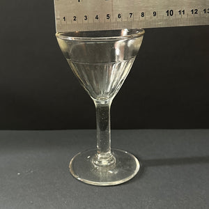 Genuine French Bistro Ribbed Wine Glasses - Lip - PAIR (2)