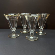 Load image into Gallery viewer, French 1930’s Tulip Champagne Glasses Set of FOUR (4) Bistro