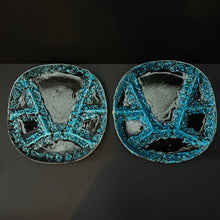 Load image into Gallery viewer, Incredible ‘Vallauris’ 1960’s Entre Plates Fantastic Crusty Turquoise Pair (2)