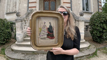 Load image into Gallery viewer, Diorama of French Fashion Ladies 19th Century Framed