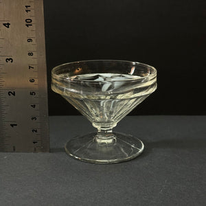 French Sorbet Glasses/Dishes - French Vintage Glass - SET of 4+2