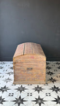 Load image into Gallery viewer, Antique Pine Dome Topped Trunk - Original Paint traces - French General Trading