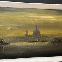 Load image into Gallery viewer, British School Edward Elliot St Paul’s from The Thames Oil on Board Signed and Framed. - French General Trading