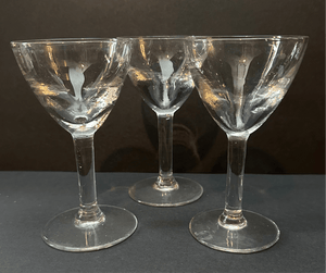 French Bistro Wine Glasses - Plain - Set of Three (3) - French General Trading