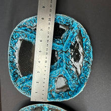 Load image into Gallery viewer, Incredible ‘Vallauris’ 1960’s Entre Plates Fantastic Crusty Turquoise Pair (2) - French General Trading