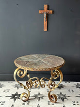 Load image into Gallery viewer, Midcentury French Stone and Wrought Iron Coffee Table - Superb - French General Trading