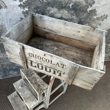 Load image into Gallery viewer, Rare “Louit Freres &amp; Co - Bordeaux” Chocolat Louit Wooden Crate - French Antique - French General Trading