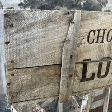 Load image into Gallery viewer, Rare “Louit Freres &amp; Co - Bordeaux” Chocolat Louit Wooden Crate - French Antique - French General Trading