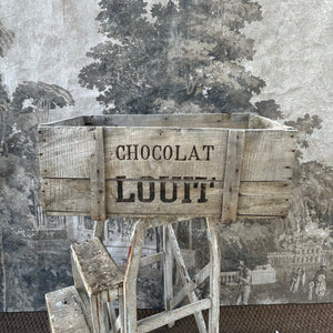 Rare “Louit Freres & Co - Bordeaux” Chocolat Louit Wooden Crate - French Antique - French General Trading