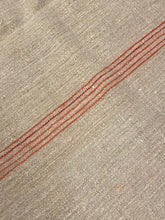 Load image into Gallery viewer, Antique Linen Sack Cloth - Large Piece - Pink / Pale red stripes - French General Trading