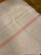 Load image into Gallery viewer, Antique Linen Sack Cloth - Large Piece - Pink / Pale red stripes - French General Trading