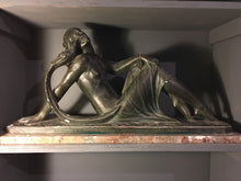 Load image into Gallery viewer, Art Deco French Bronzed Plaster Nude Figurine on Marble Signed “M.SECONdO” - French General Trading