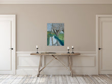 Load image into Gallery viewer, French Original Oil on Canvas - Tree over River - Midcentury Painting - French General Trading