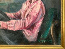 Load image into Gallery viewer, “Miss Philpot” Vintage Original Oil on Canvas Signed R.HOPKINS