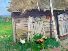 Load image into Gallery viewer, Modern Russian “Hay Barn” Oil on Canvas Original Painting - French General Trading