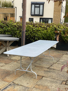 XL Zinc Top Metal Garden Table | seats 12 - 14 | 280cm long x 90cm wide - French General Trading